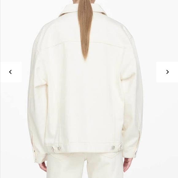 ANINE BING Size XS (oversized) Anine Bing Rory Jacket In Ecru White - Picture 2 of 16